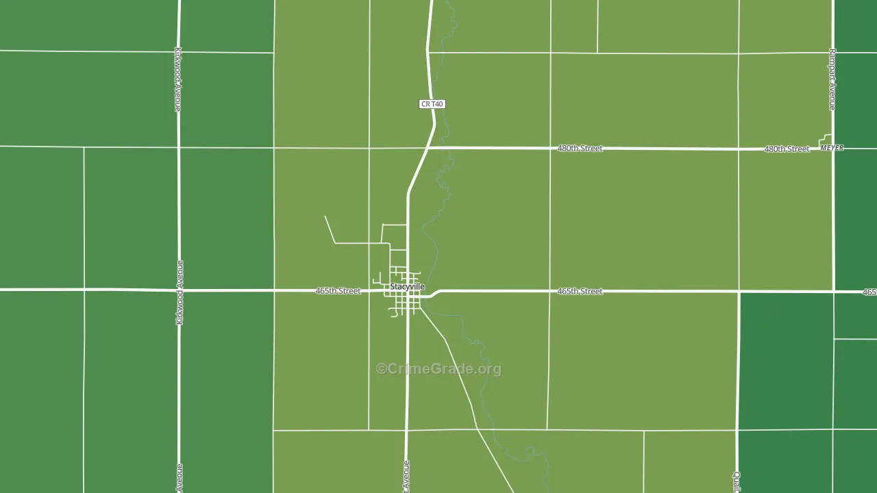 50476, IA Map of Vehicle Theft Rates