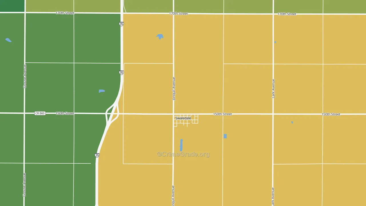 50477, IA Map of Vehicle Theft Rates