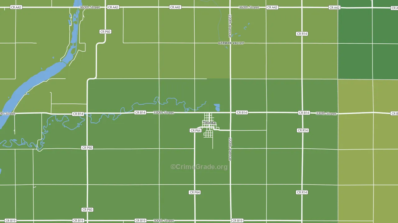 50480, IA Map of Vehicle Theft Rates