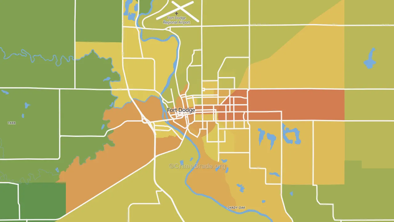 50501, IA Map of Vehicle Theft Rates