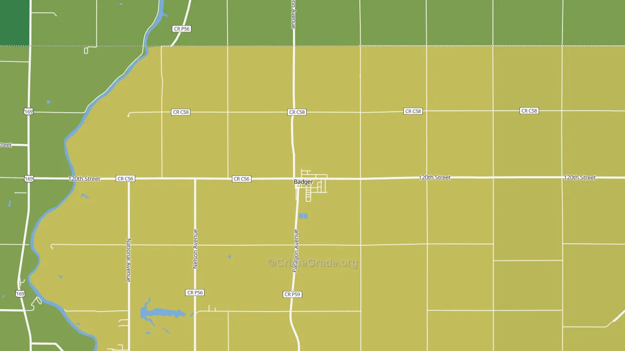 50516, IA Map of Vehicle Theft Rates