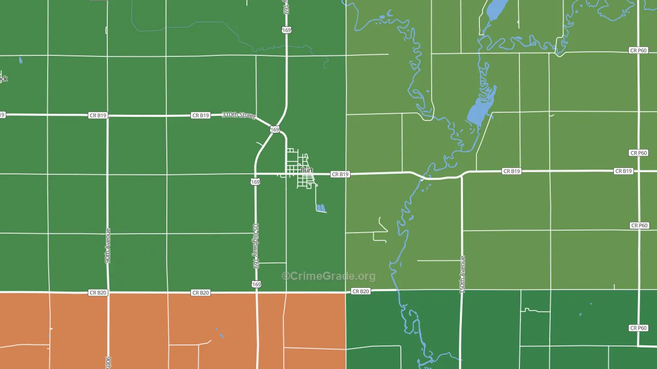 50522, IA Map of Vehicle Theft Rates