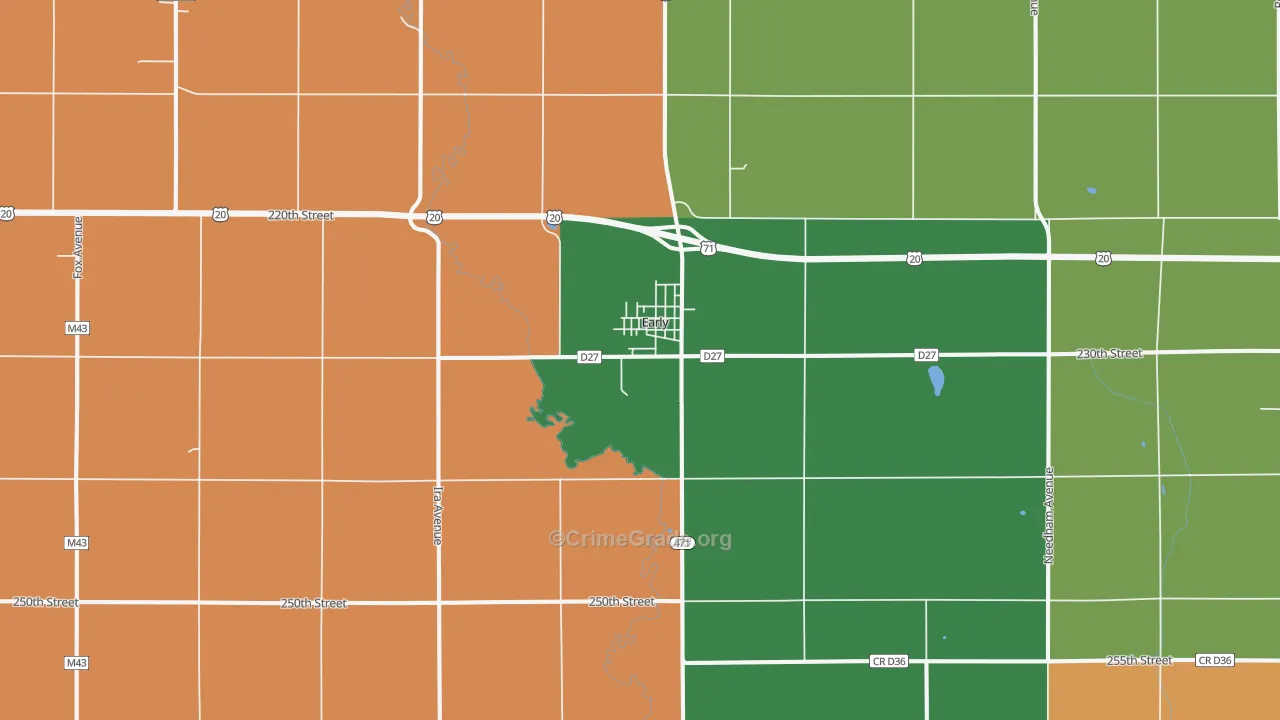 50535, IA Map of Vehicle Theft Rates