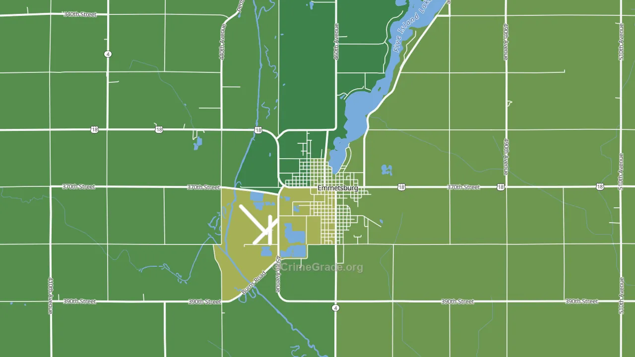 50536, IA Map of Vehicle Theft Rates