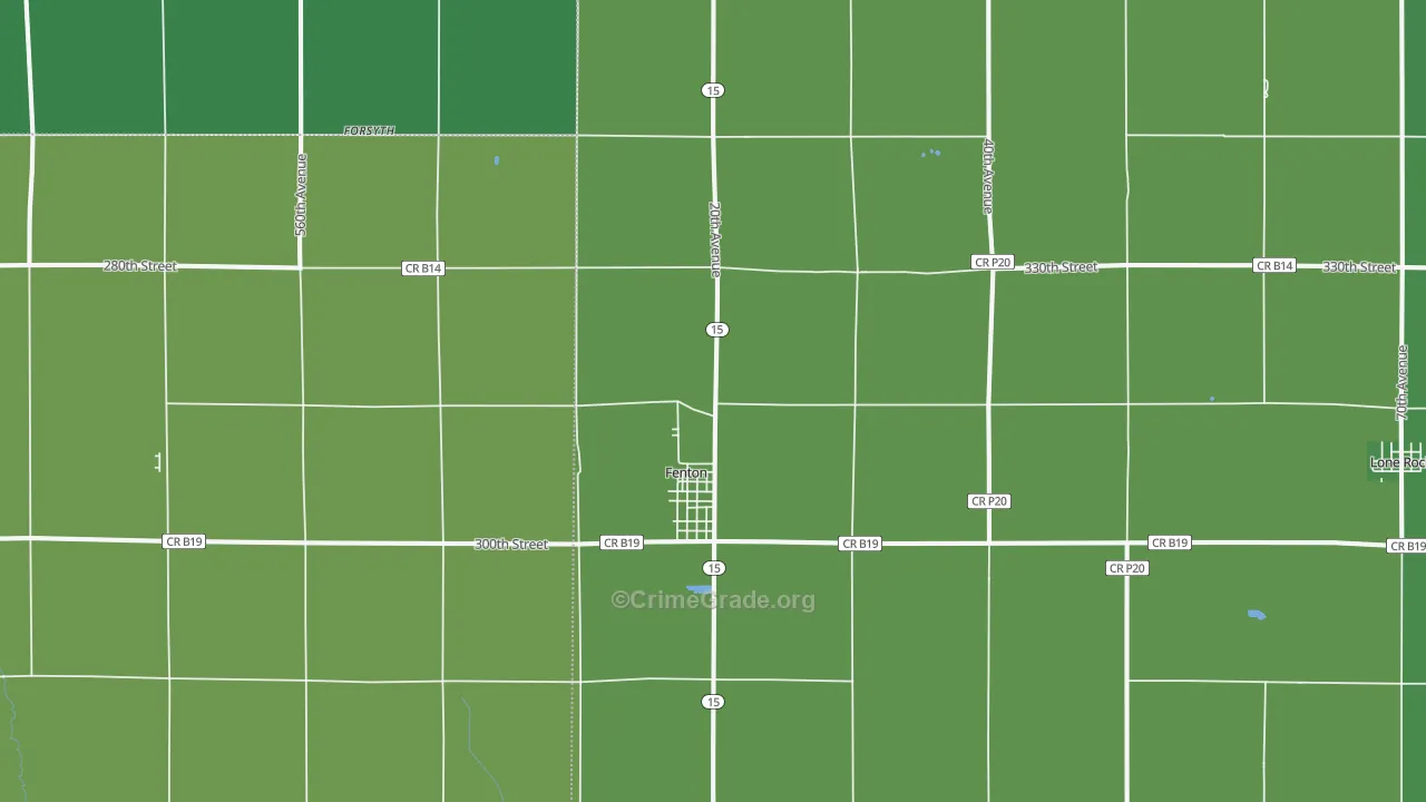 50539, IA Map of Vehicle Theft Rates