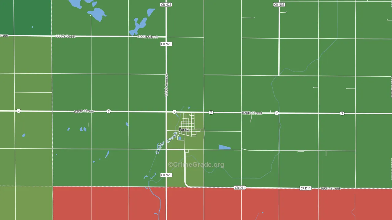 50540, IA Map of Vehicle Theft Rates