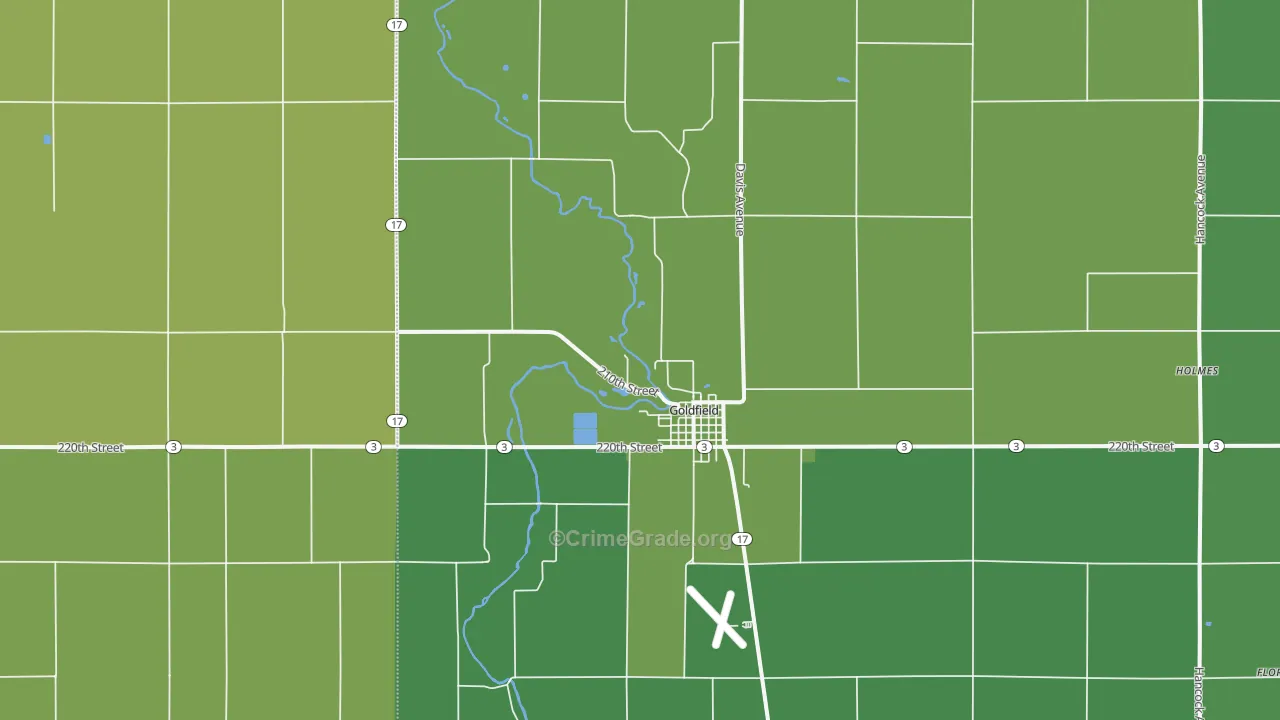 50542, IA Map of Vehicle Theft Rates
