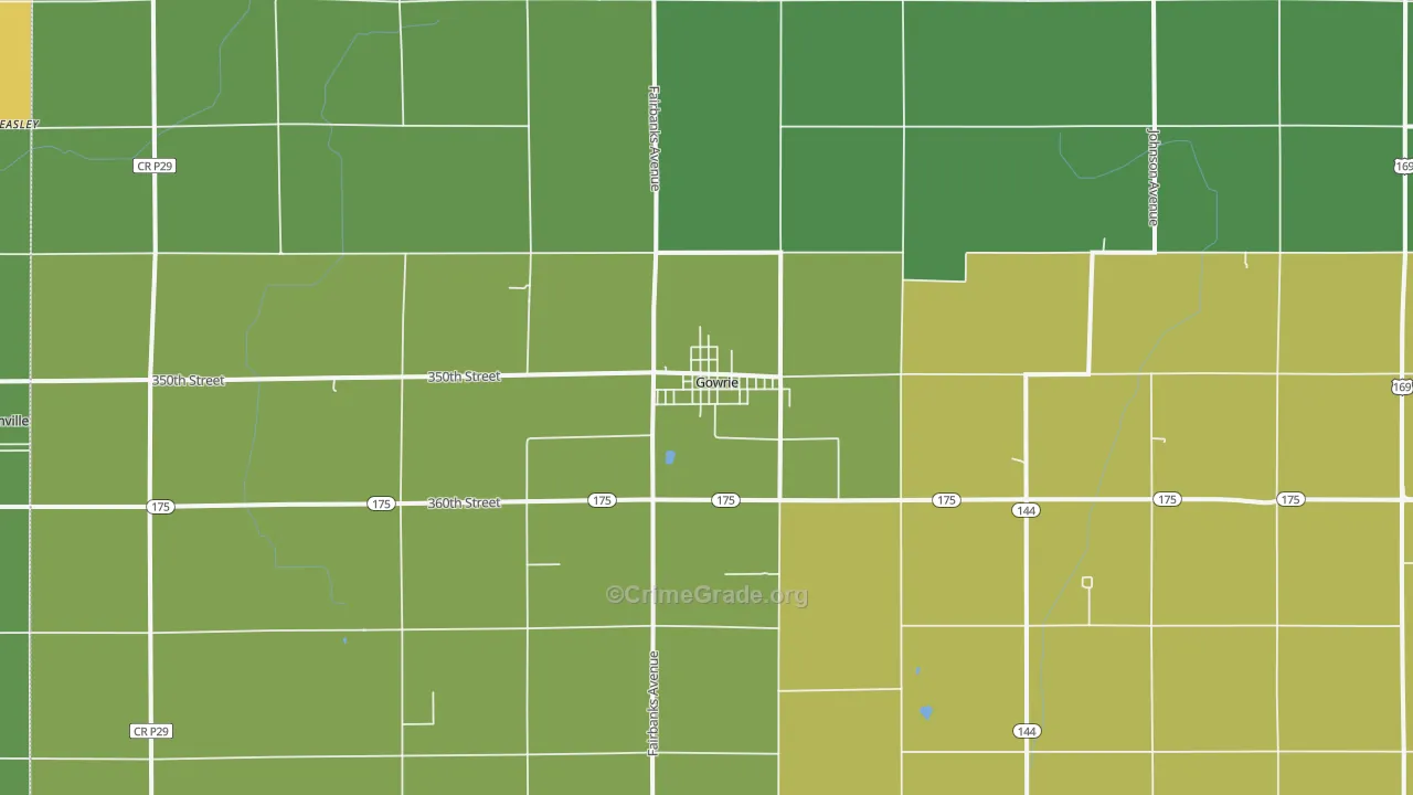 50543, IA Map of Vehicle Theft Rates