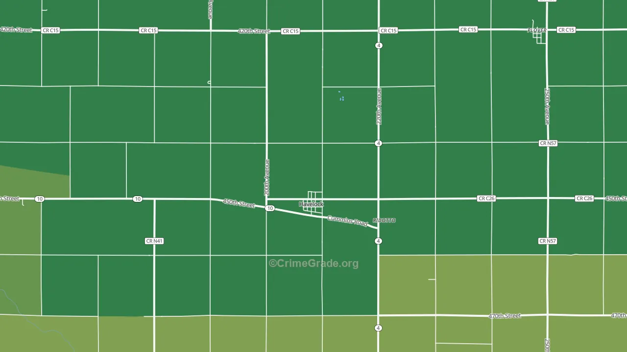 50546, IA Map of Vehicle Theft Rates