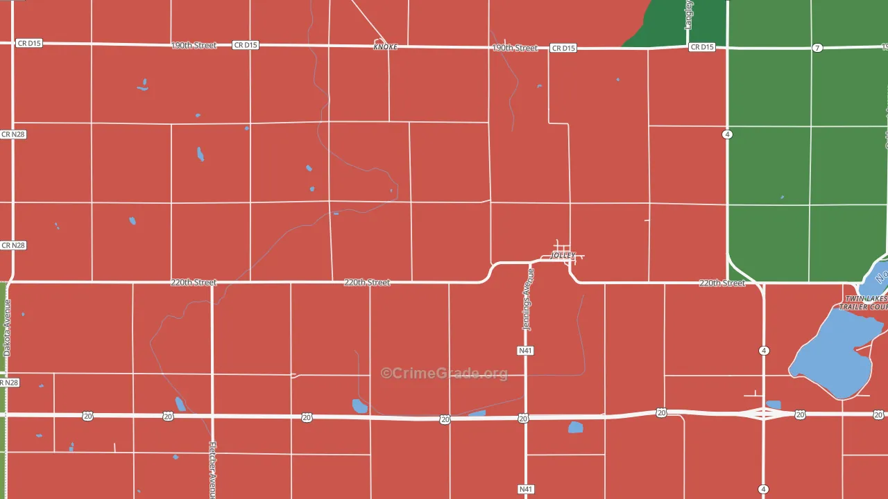 50551, IA Map of Vehicle Theft Rates