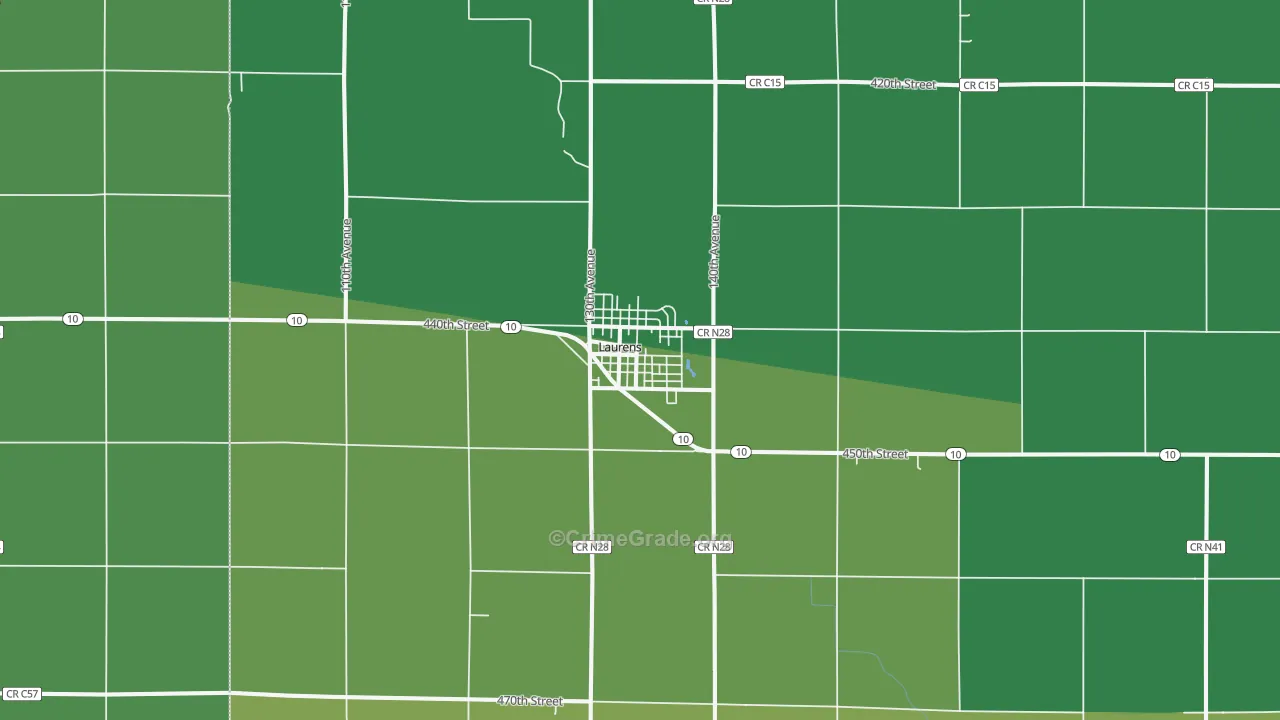 50554, IA Map of Vehicle Theft Rates