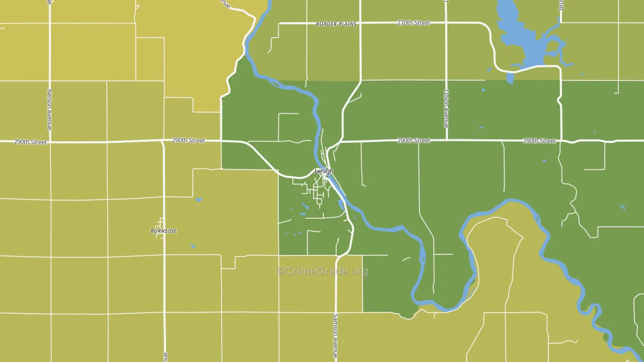 50557, IA Map of Vehicle Theft Rates