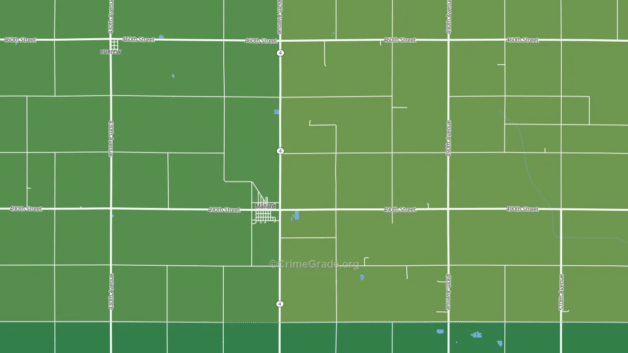 50562, IA Map of Vehicle Theft Rates