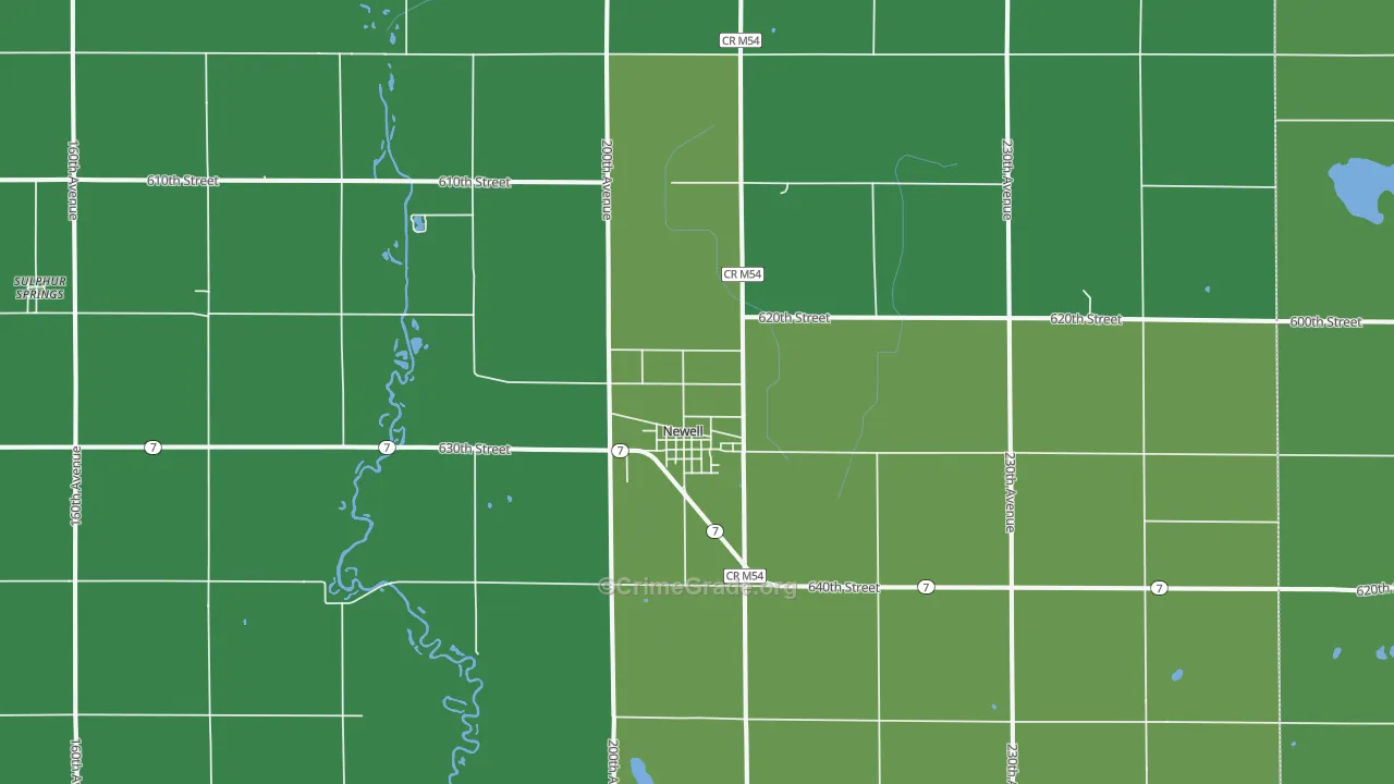 50568, IA Map of Vehicle Theft Rates