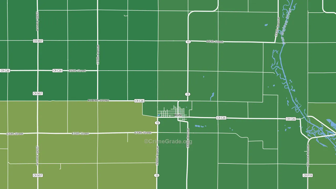 50581, IA Map of Vehicle Theft Rates