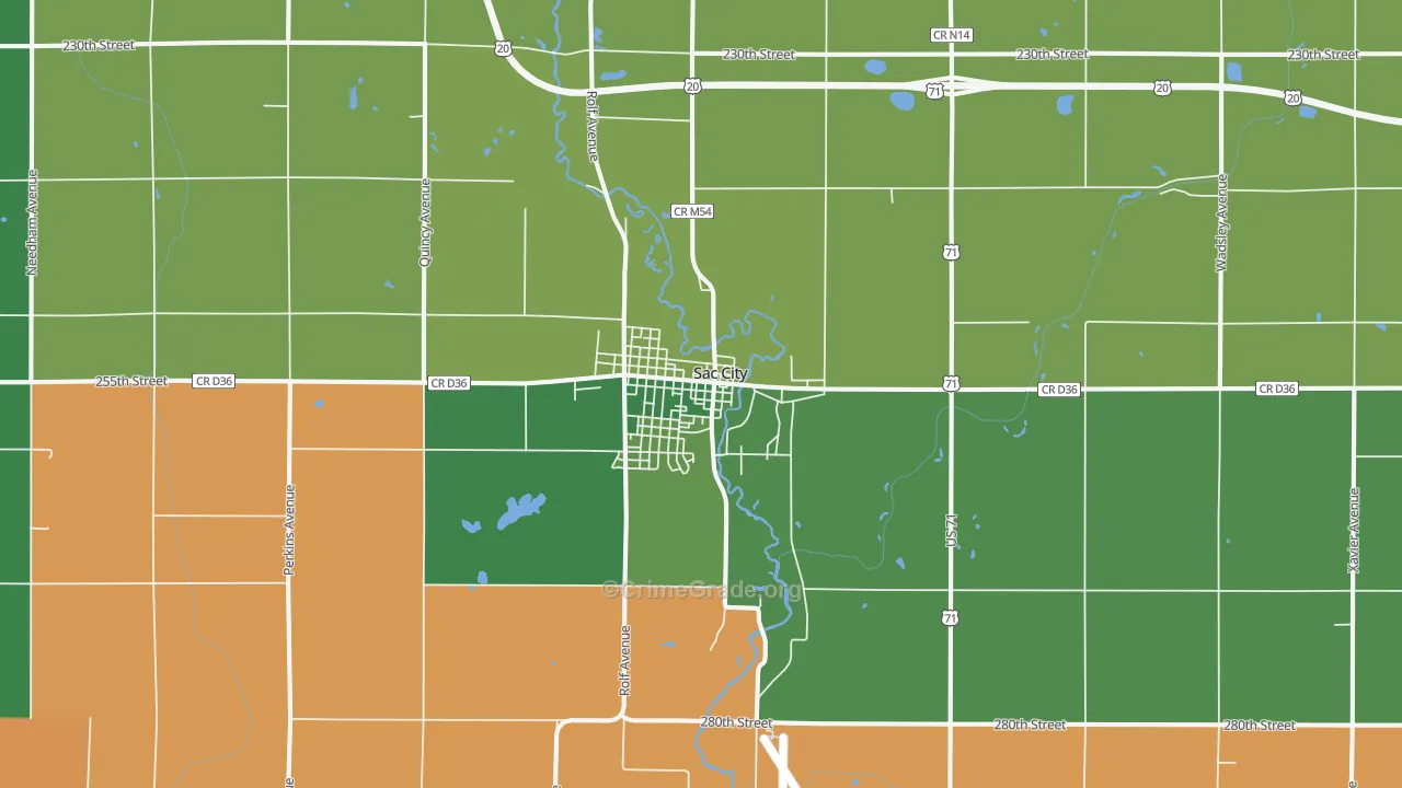 50583, IA Map of Vehicle Theft Rates