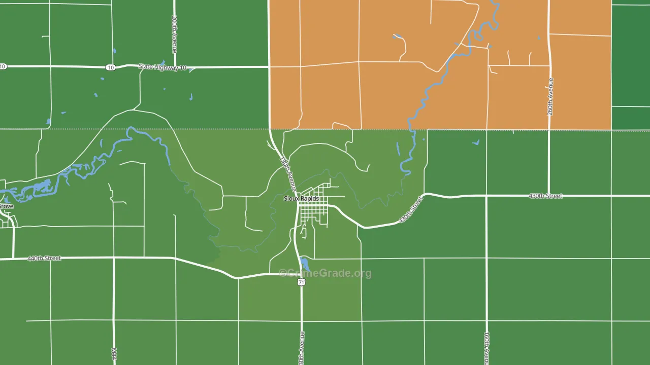 50585, IA Map of Vehicle Theft Rates