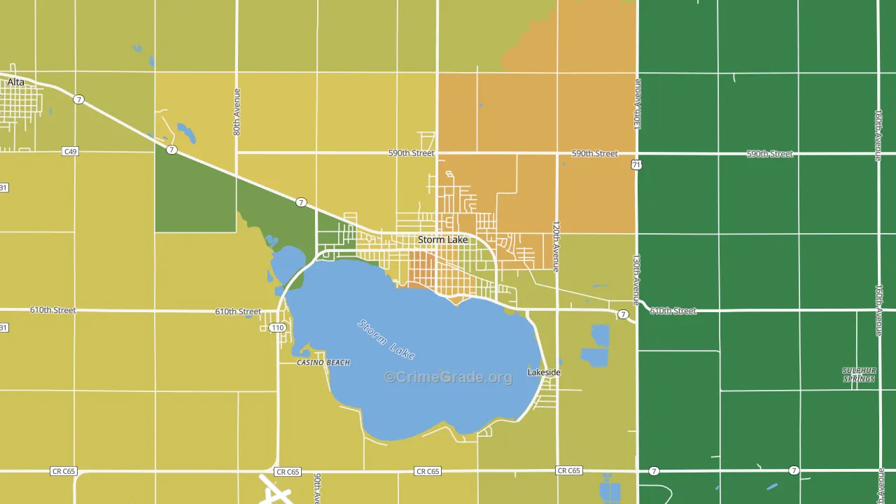 50588, IA Map of Vehicle Theft Rates