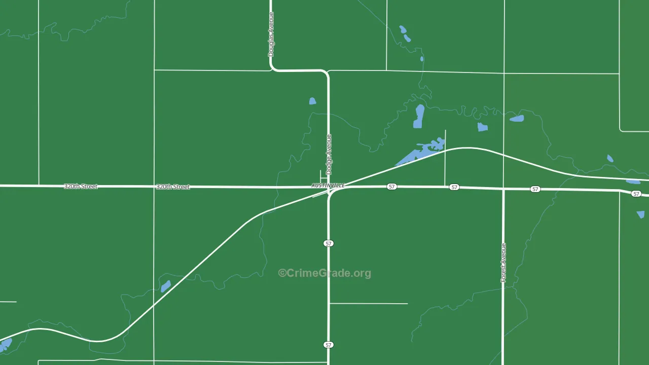 50608, IA Map of Vehicle Theft Rates