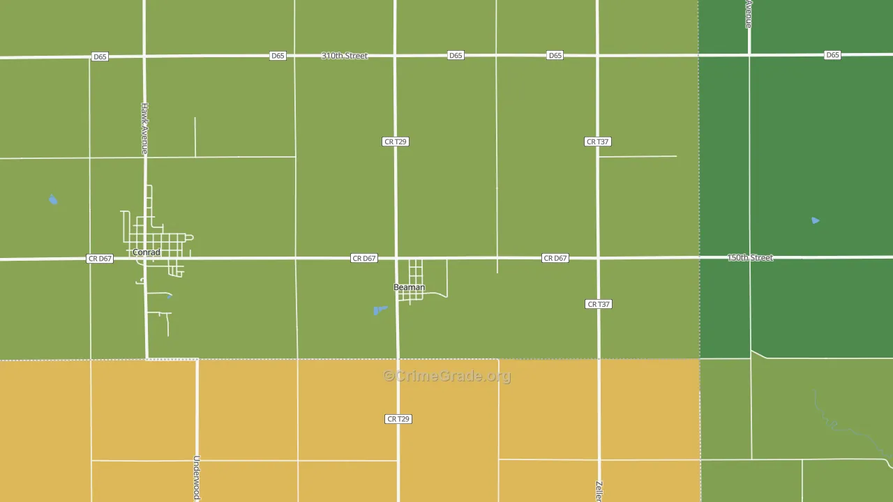 50609, IA Map of Vehicle Theft Rates
