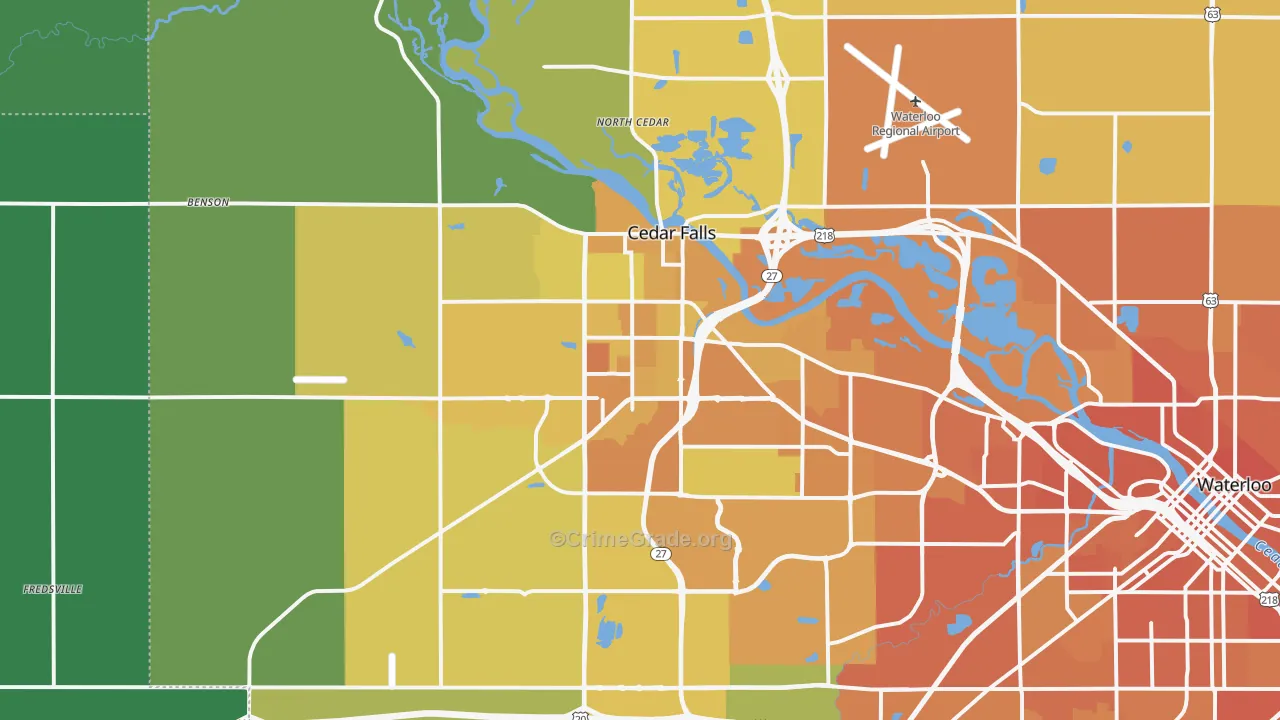 50613, IA Map of Vehicle Theft Rates
