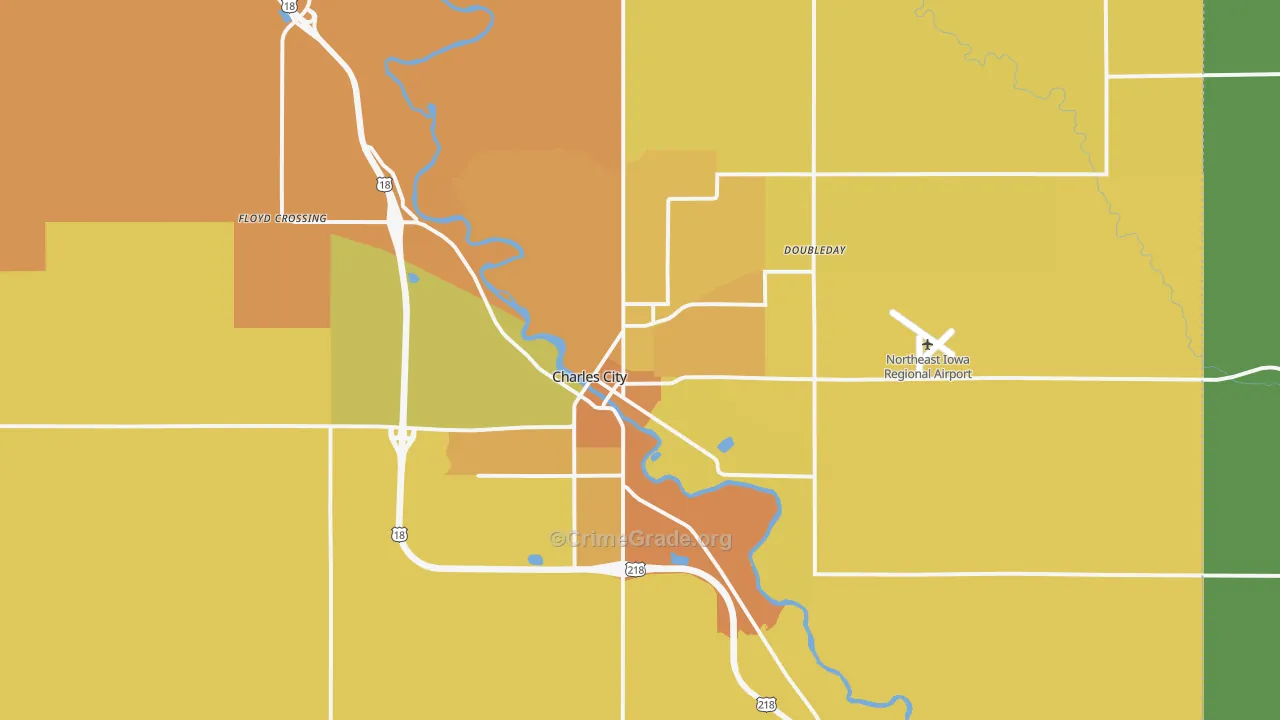 50616, IA Map of Vehicle Theft Rates