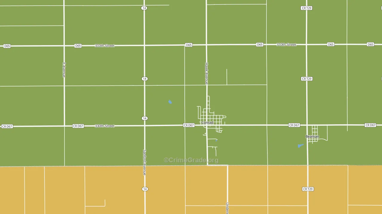 50621, IA Map of Vehicle Theft Rates