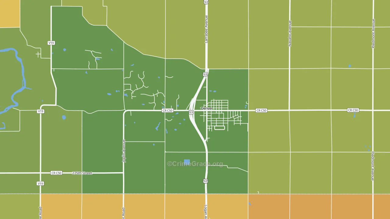 50622, IA Map of Vehicle Theft Rates