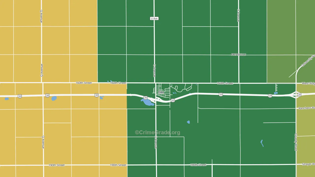50624, IA Map of Vehicle Theft Rates