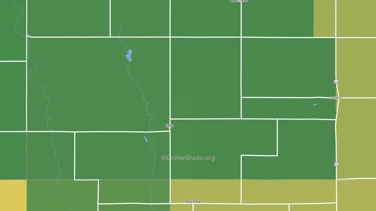 50628, IA Map of Vehicle Theft Rates
