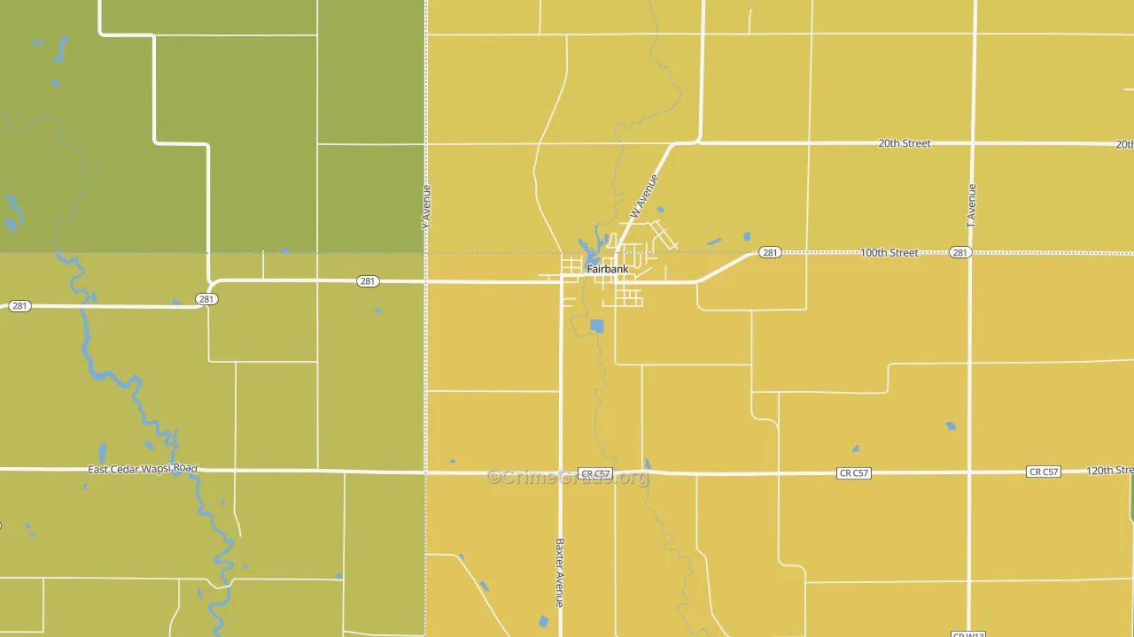 50629, IA Map of Vehicle Theft Rates