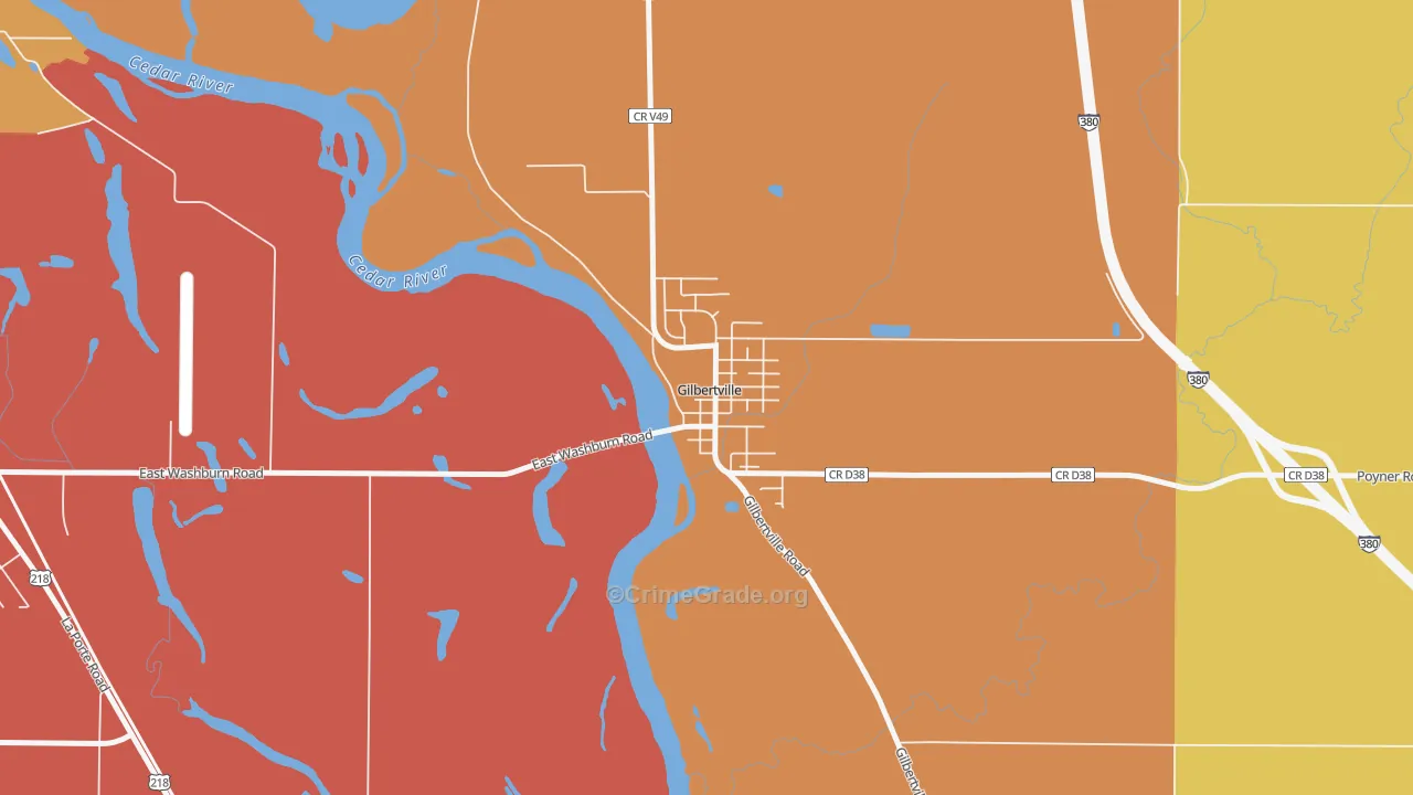 50634, IA Map of Vehicle Theft Rates