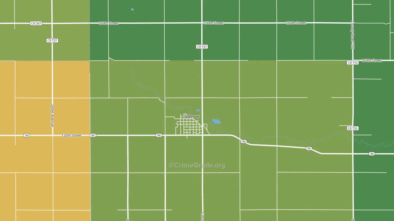 50635, IA Map of Vehicle Theft Rates