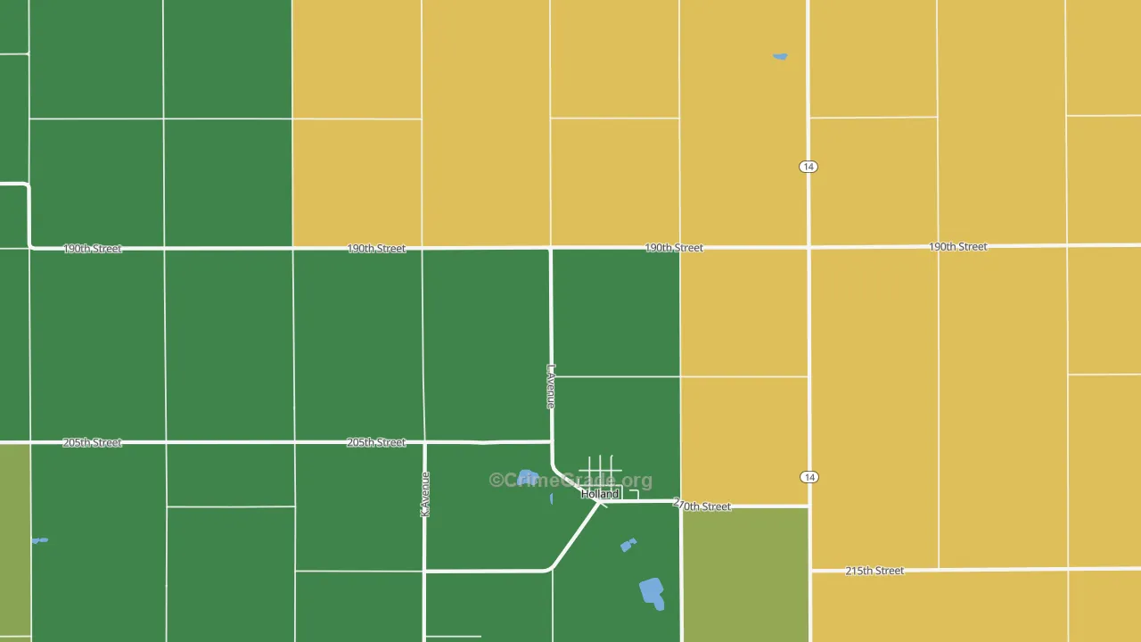 50642, IA Map of Vehicle Theft Rates