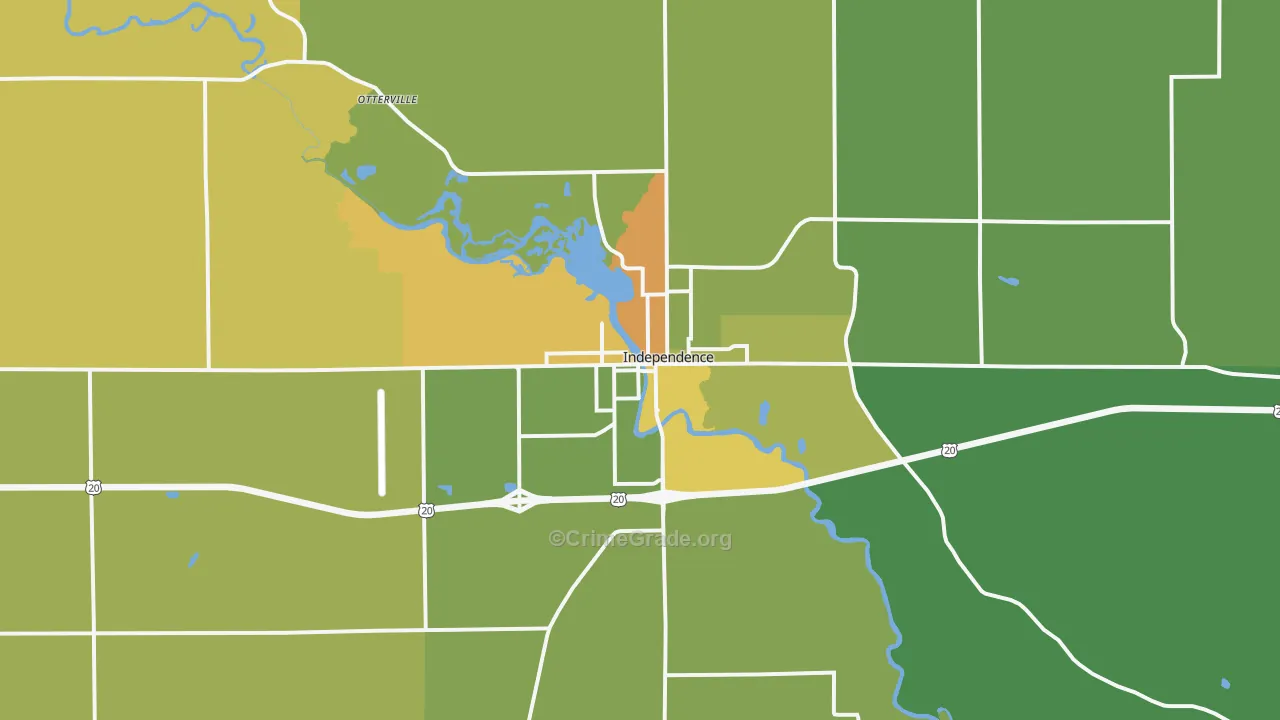 50644, IA Map of Vehicle Theft Rates