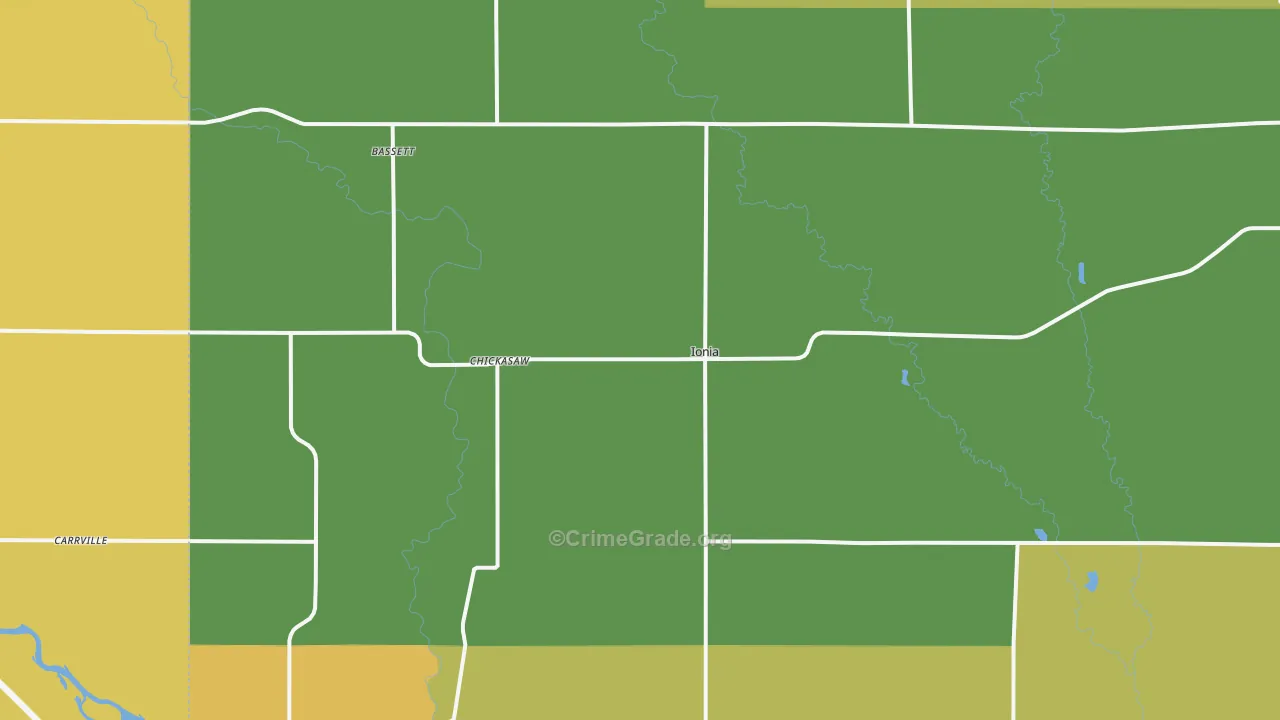 50645, IA Map of Vehicle Theft Rates