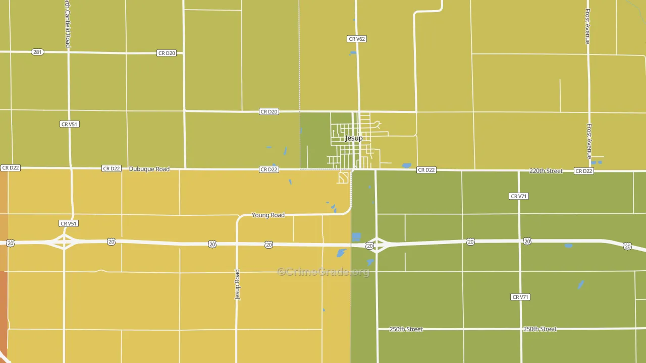 50648, IA Map of Vehicle Theft Rates
