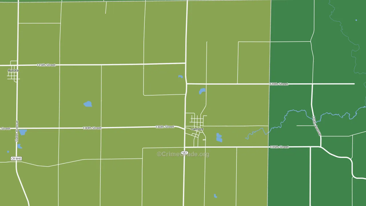 50650, IA Map of Vehicle Theft Rates