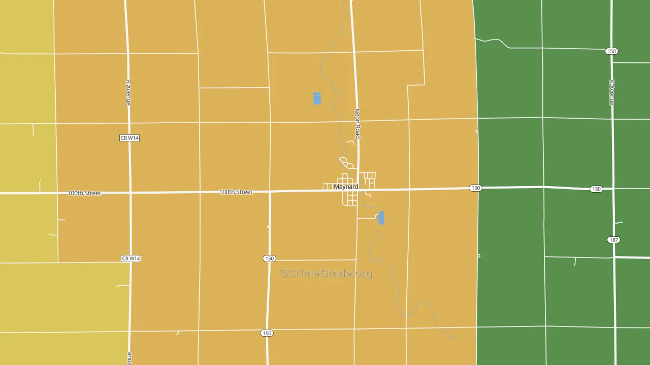 50655, IA Map of Vehicle Theft Rates