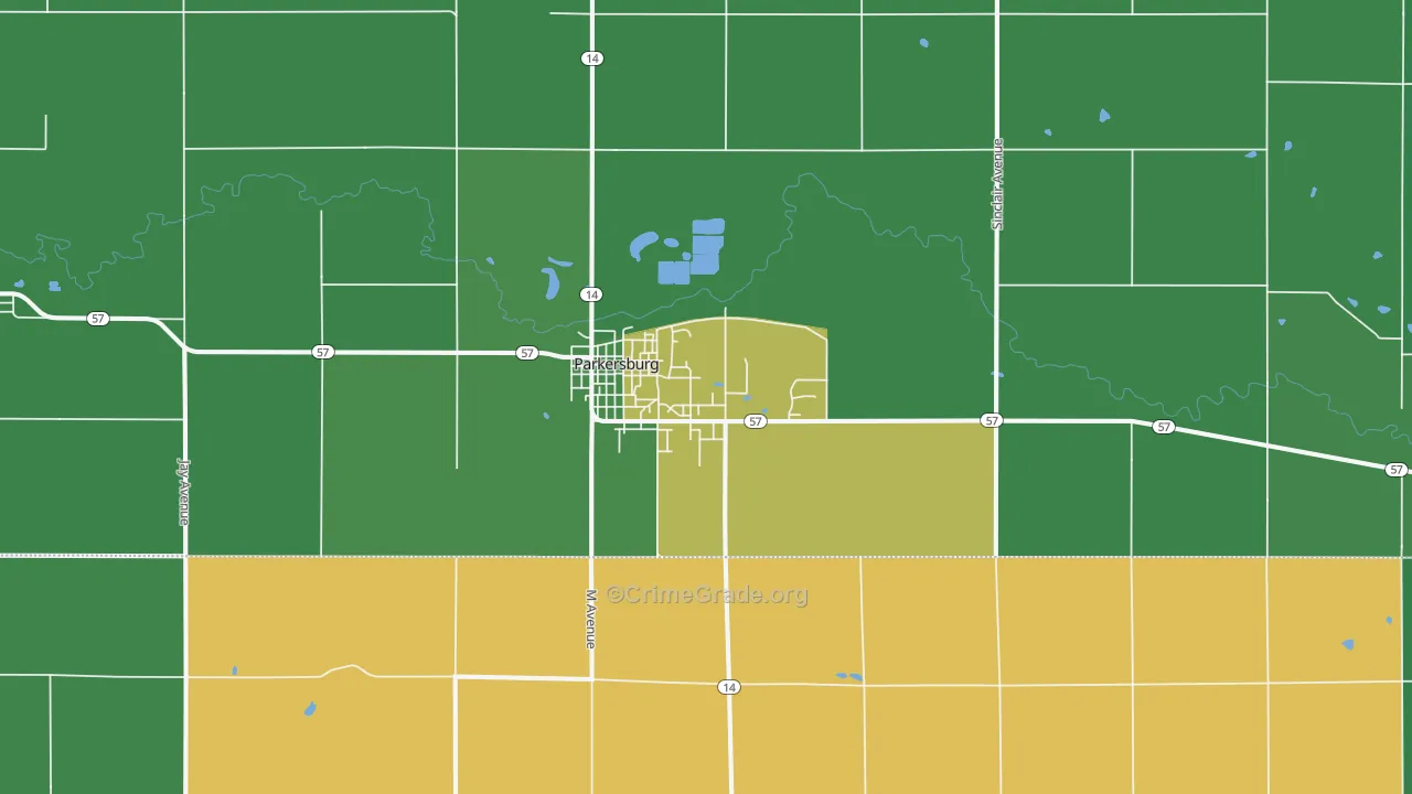 50665, IA Map of Vehicle Theft Rates
