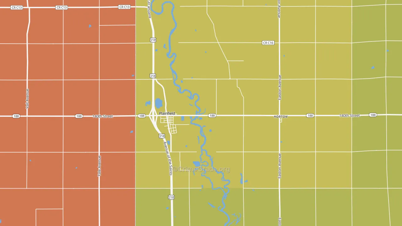 50666, IA Map of Vehicle Theft Rates