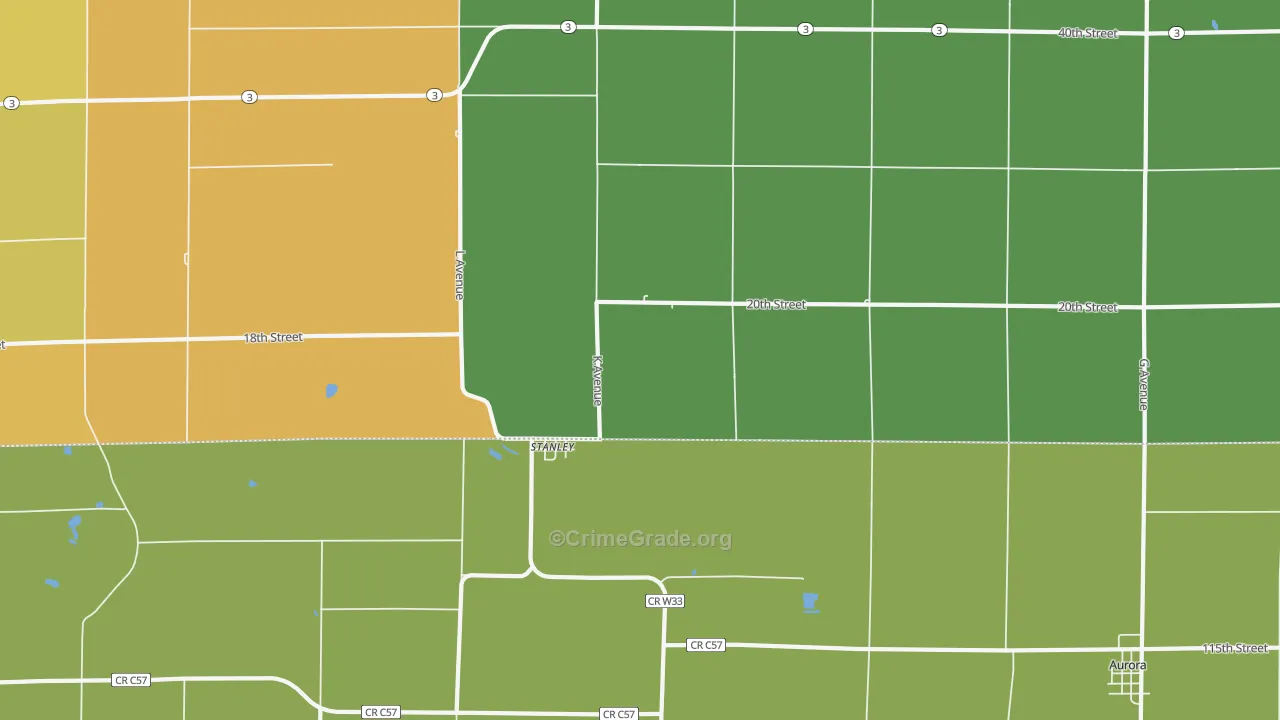 50671, IA Map of Vehicle Theft Rates