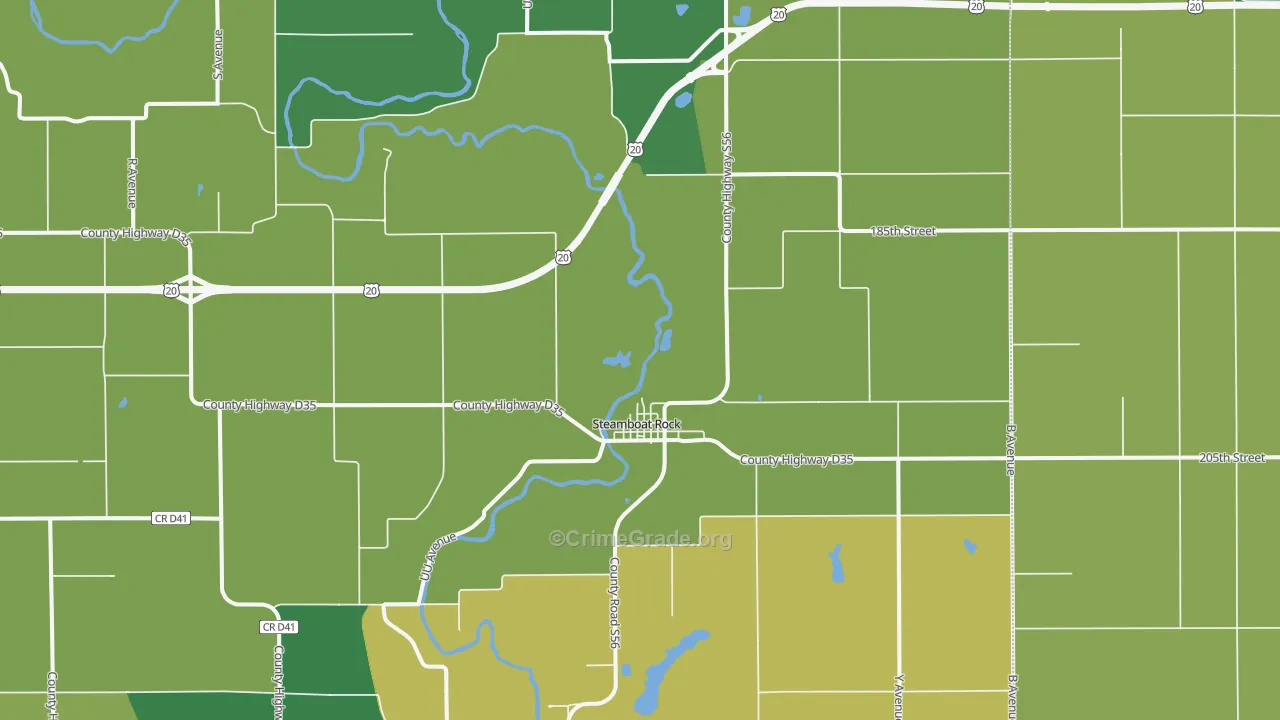 50672, IA Map of Vehicle Theft Rates