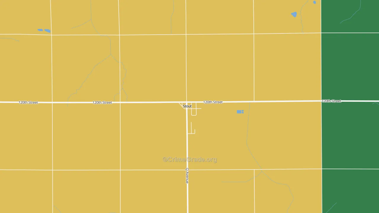 50673, IA Map of Vehicle Theft Rates