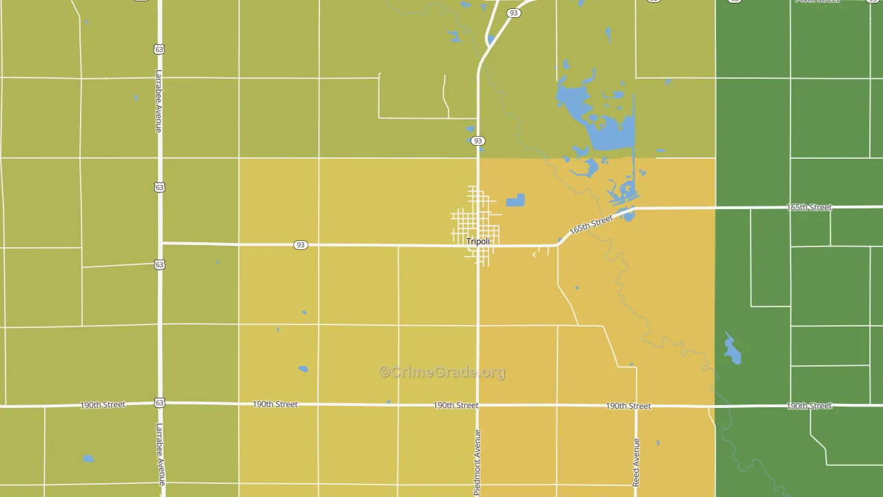 50676, IA Map of Vehicle Theft Rates
