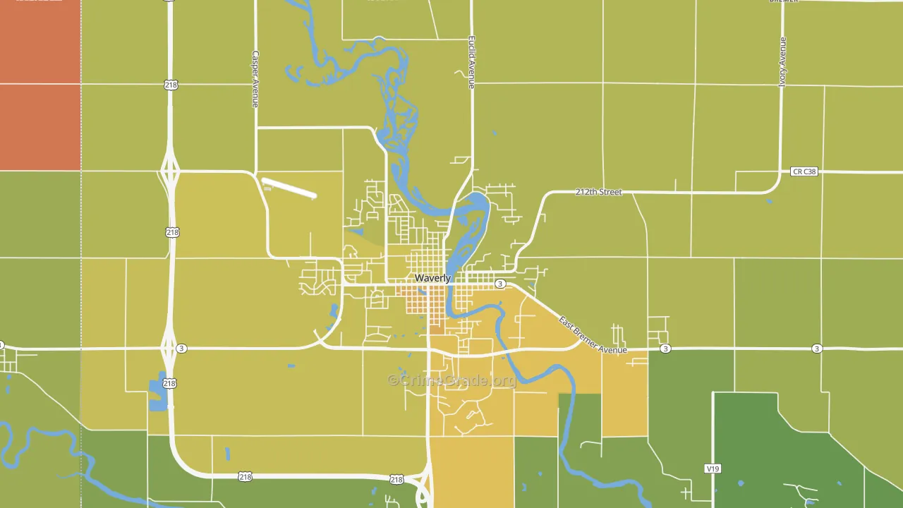 50677, IA Map of Vehicle Theft Rates
