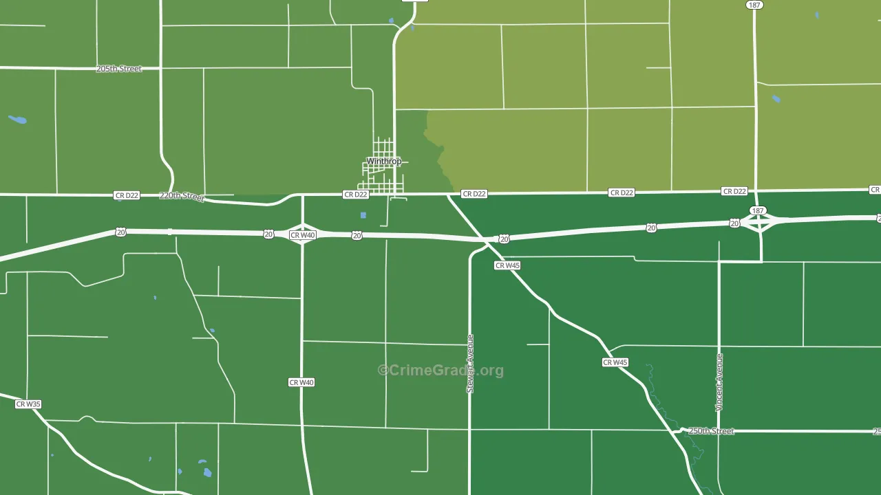 50682, IA Map of Vehicle Theft Rates