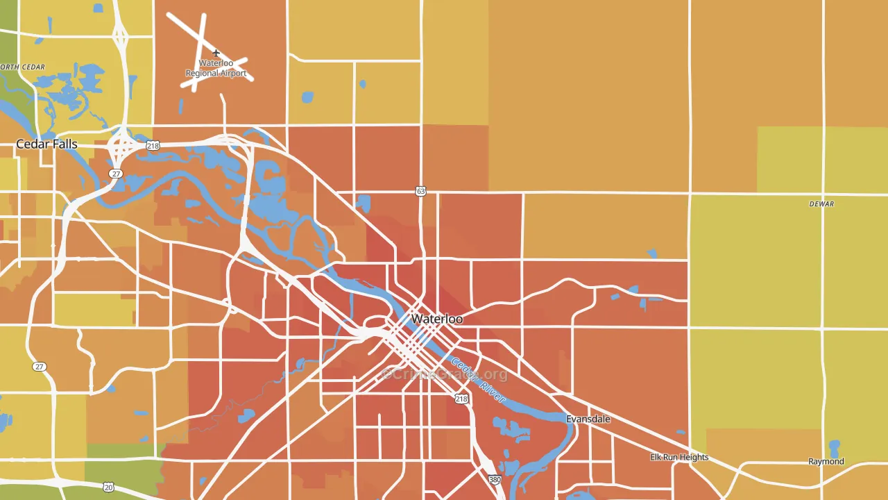 50703, IA Map of Vehicle Theft Rates