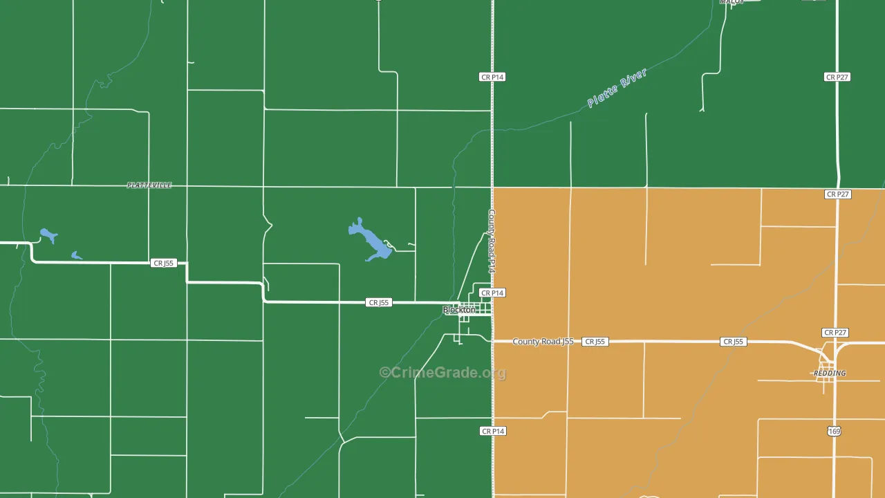 50836, IA Map of Vehicle Theft Rates
