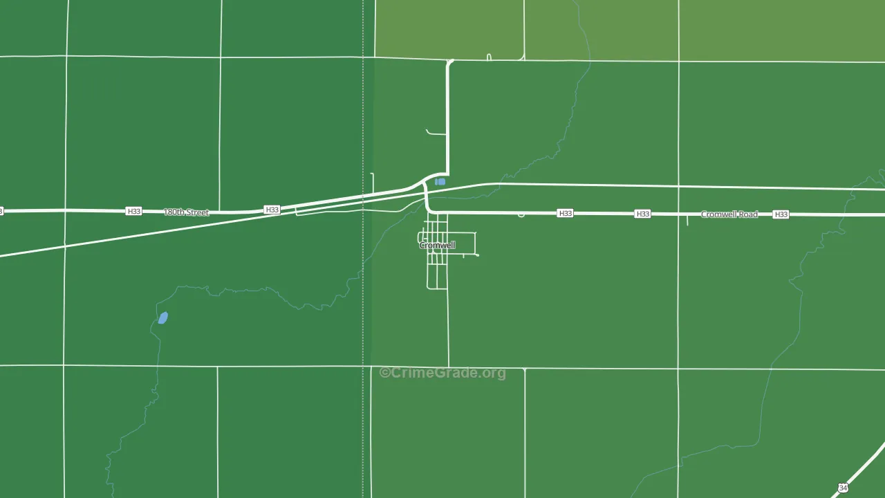 50842, IA Map of Vehicle Theft Rates